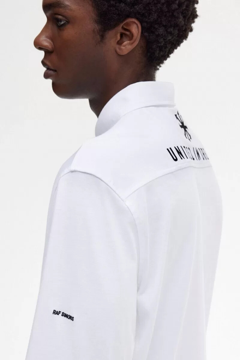 camisa fred perry para hombre blanca