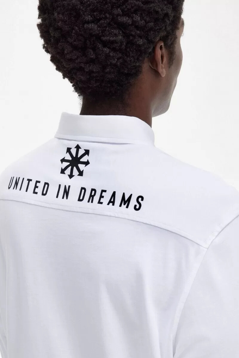 camisa fred perry para hombre blanca