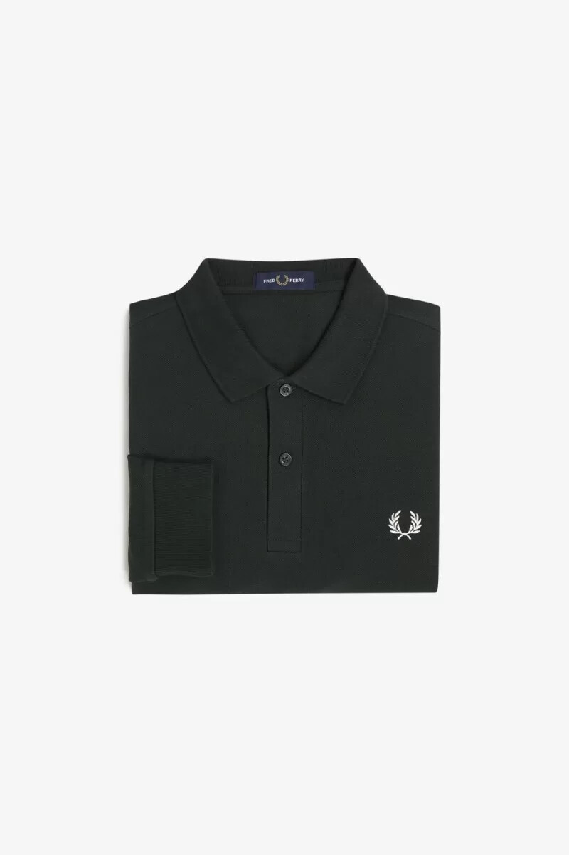 camisa fred perry m6006 para hombre verde noche
