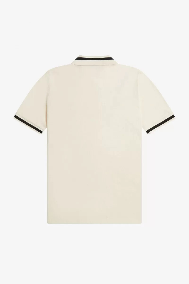 camisa fred perry m2 para hombre beige y negra
