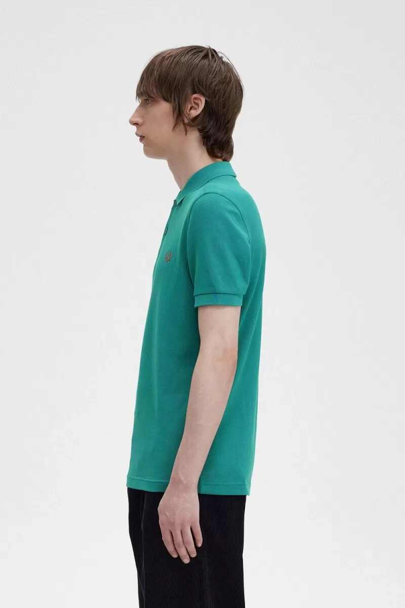 camisa fred perry m6000 para hombre color marrón whisky menta intenso