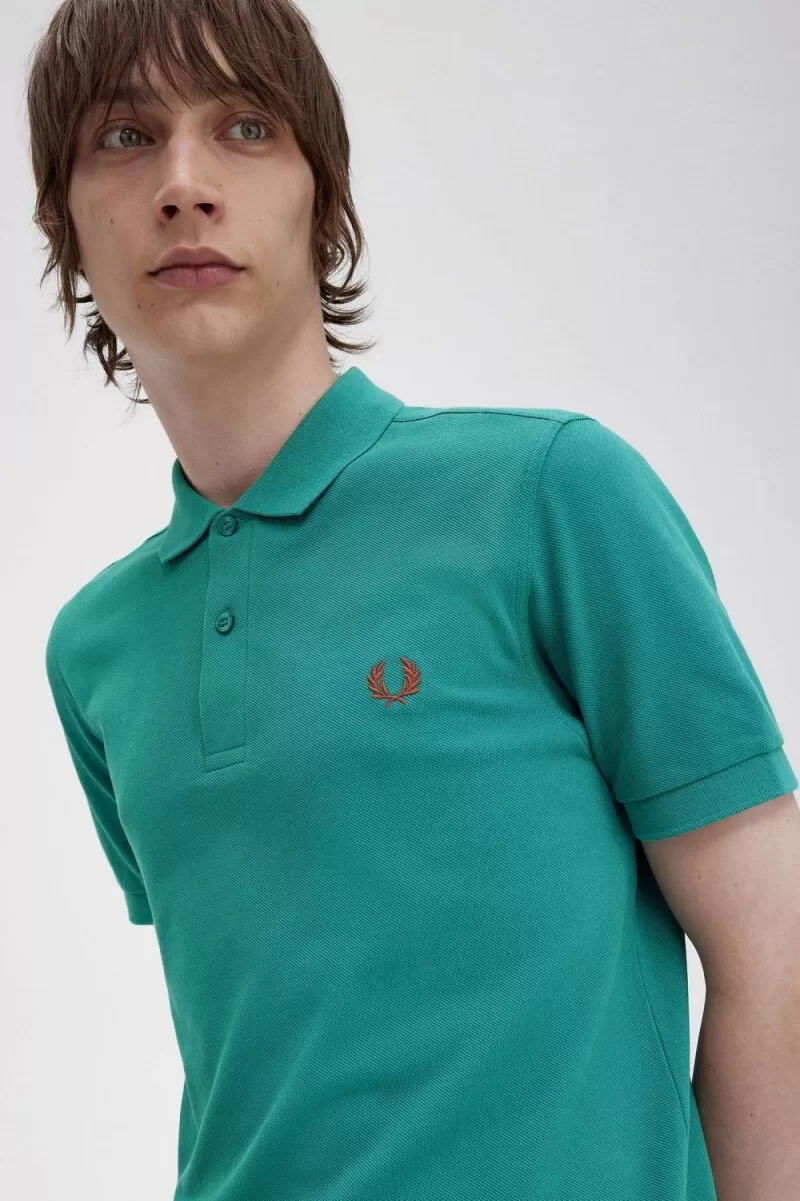camisa fred perry m6000 para hombre color marrón whisky menta intenso