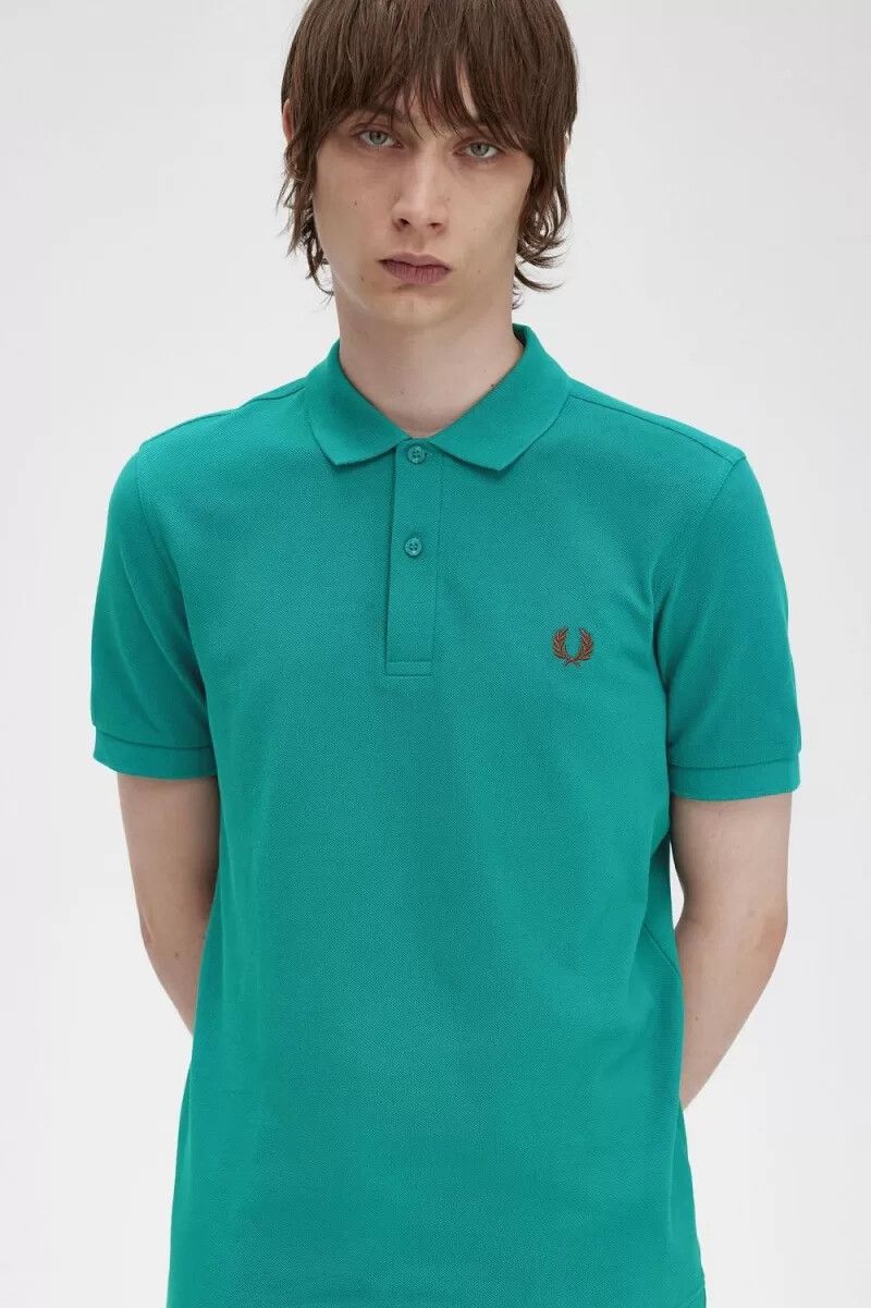 camisa fred perry m6000 para hombre color marrón whisky menta intenso