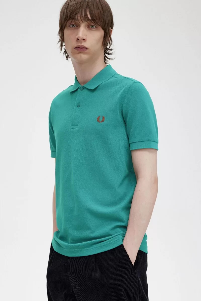 camisa fred perry m6000 para hombre color marrón whisky menta intenso