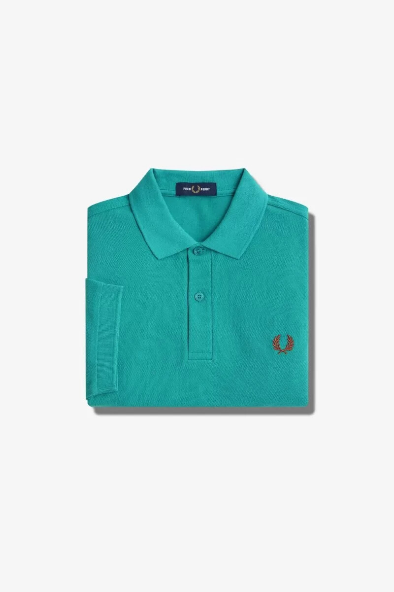camisa fred perry m6000 para hombre color marrón whisky menta intenso