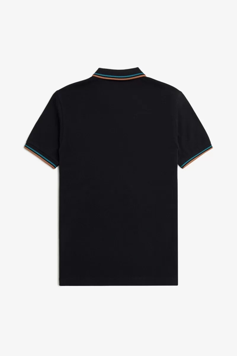 camisa fred perry m3600 para hombre azul marino azul cibernético óxido claro