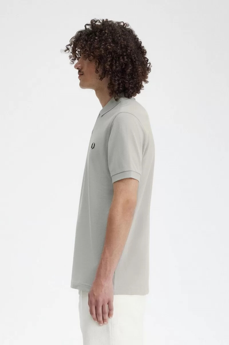camisa fred perry m6000 para hombre gris y negra