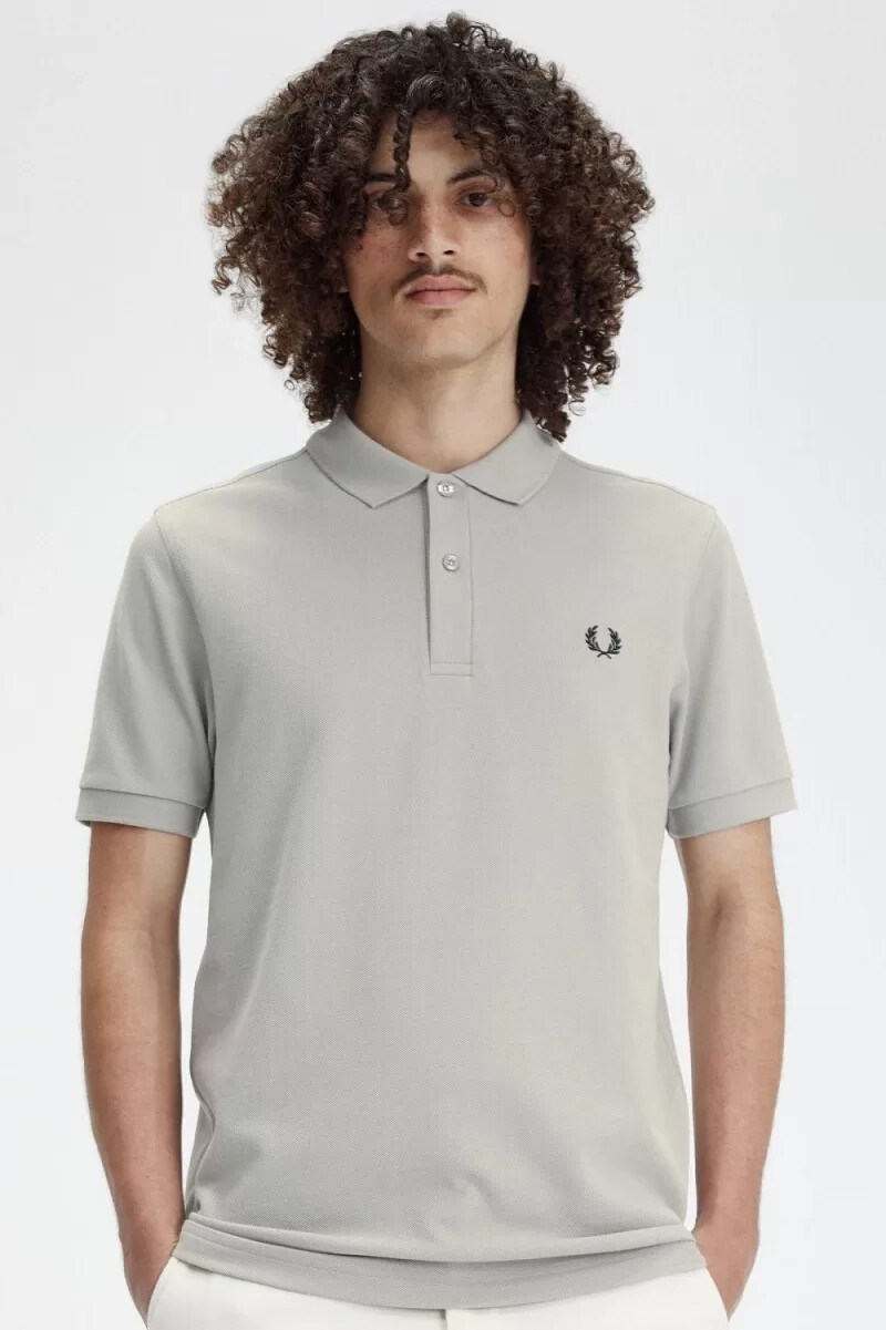 camisa fred perry m6000 para hombre gris y negra
