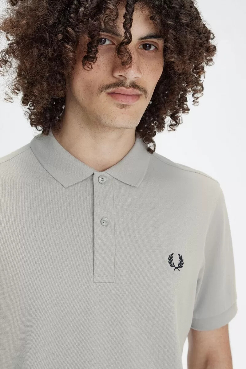 camisa fred perry m6000 para hombre gris y negra