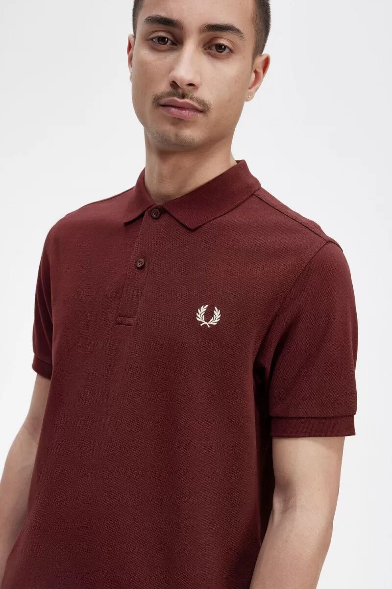 camisa fred perry m6000 para hombre color beige sangre