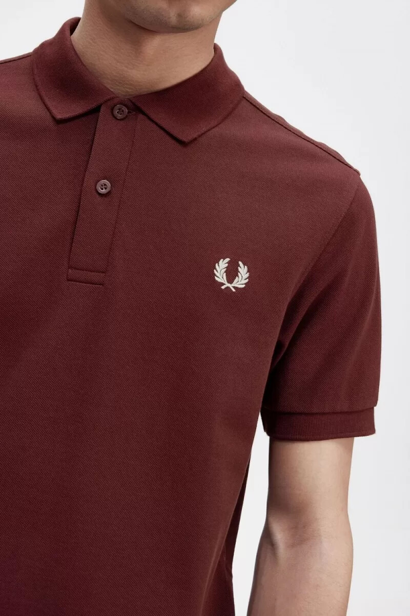 camisa fred perry m6000 para hombre color beige sangre
