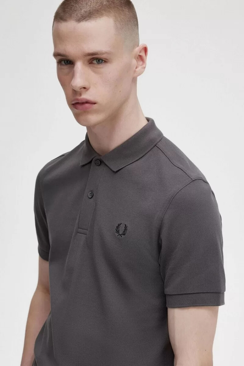 camisa fred perry m6000 para hombre en negro metalizado