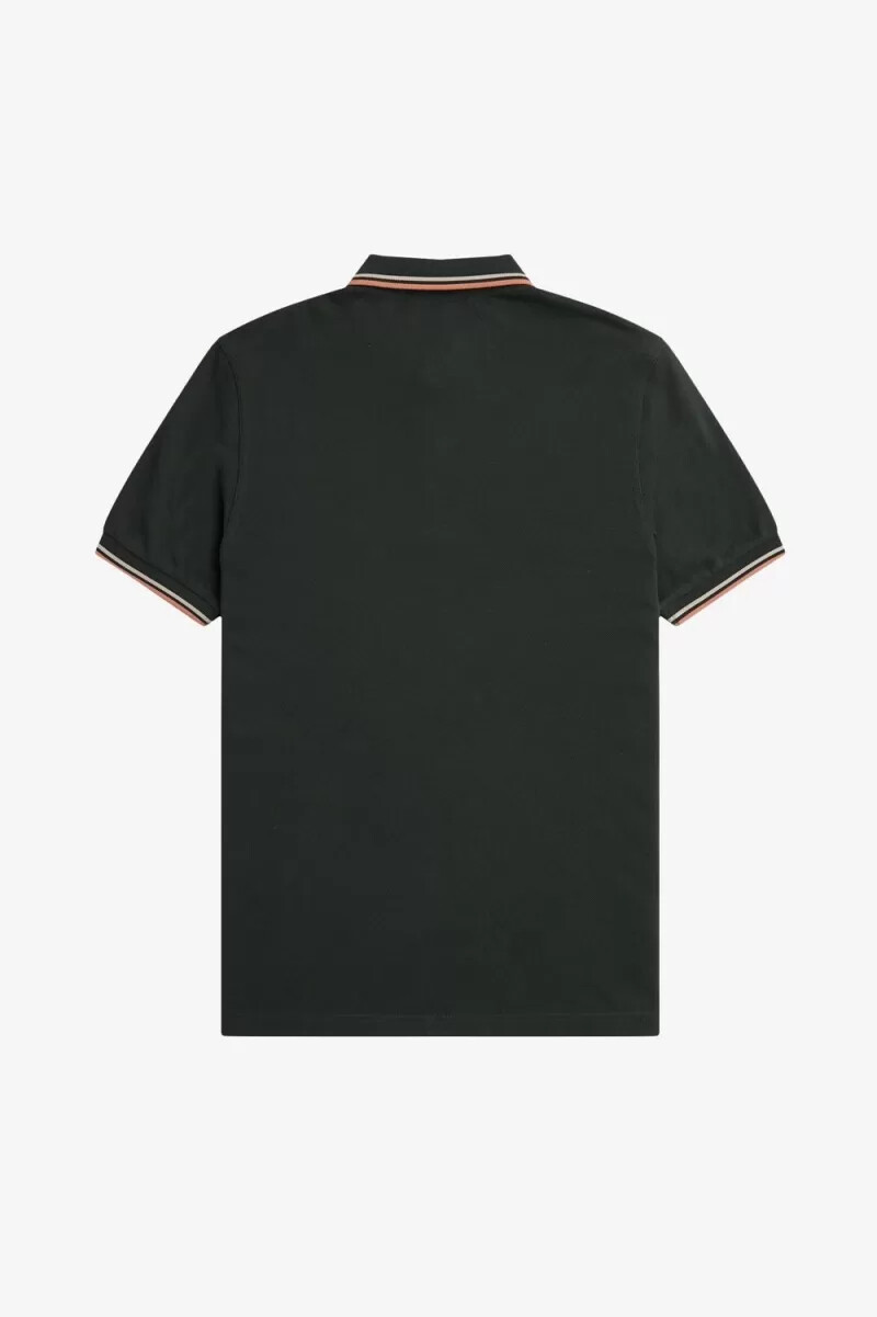 camisa fred perry m3600 para hombre verde noche gris cálido Óxido claro