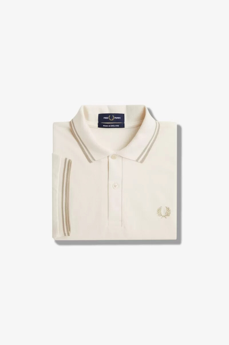 camisa fred perry m12 para hombre beige avena avena