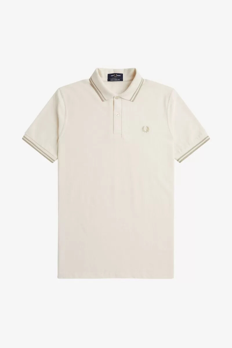 camisa fred perry m12 para hombre beige avena avena