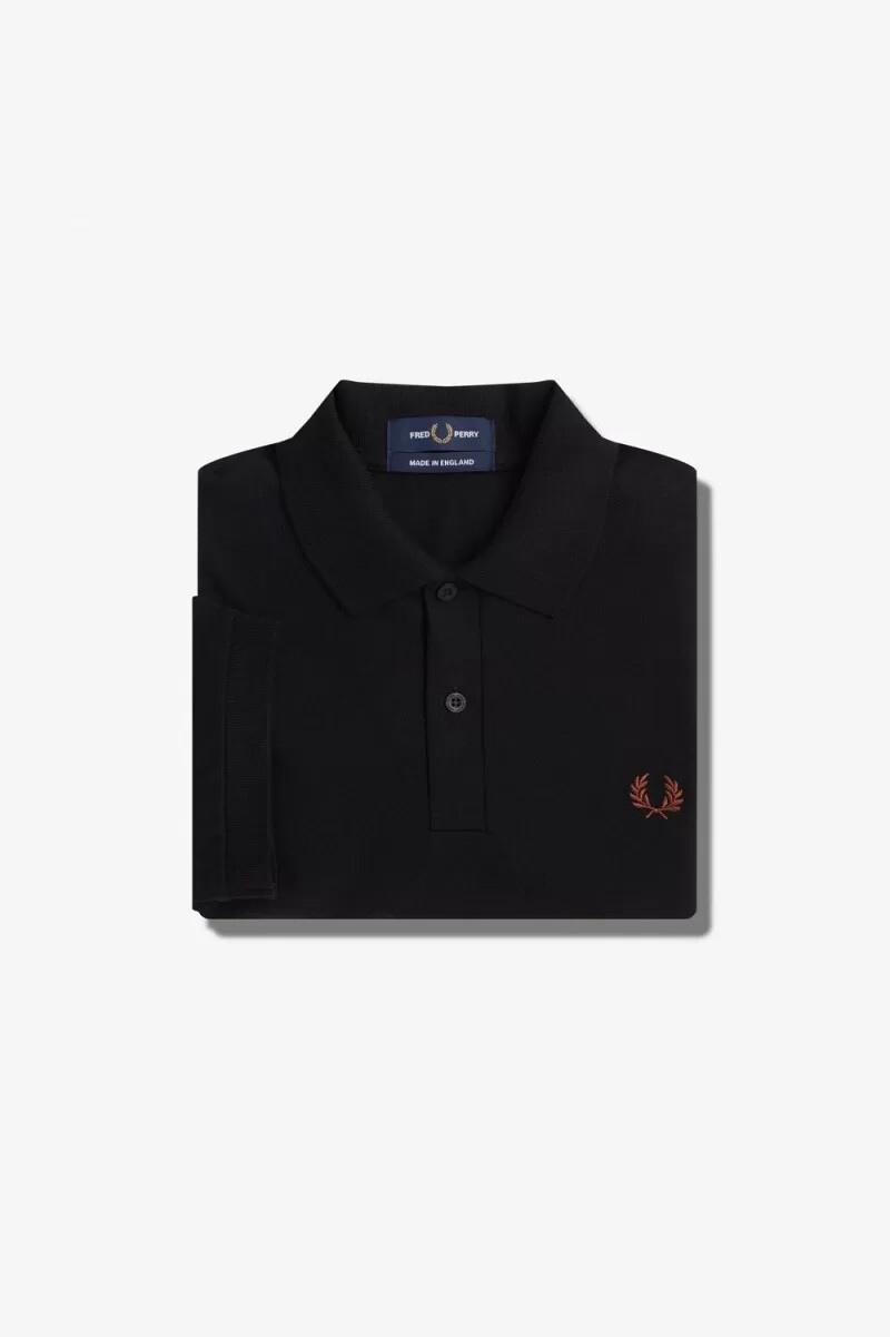 camisa fred perry m3 para hombre color negro y marrón whisky