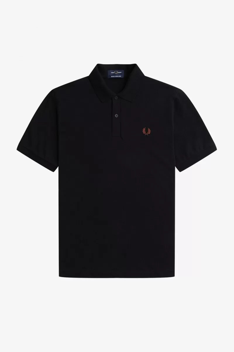 camisa fred perry m3 para hombre color negro y marrón whisky