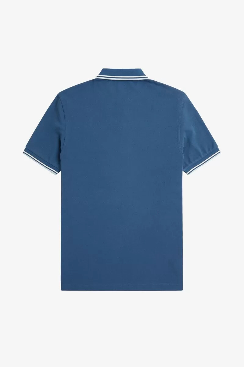 camisa fred perry m3600 para hombre azul medianoche beige aguamarina claro