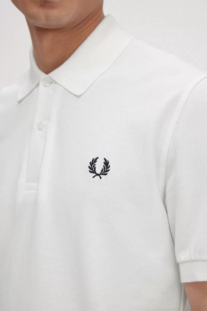camisa fred perry m3 para hombre blanca y azul marino