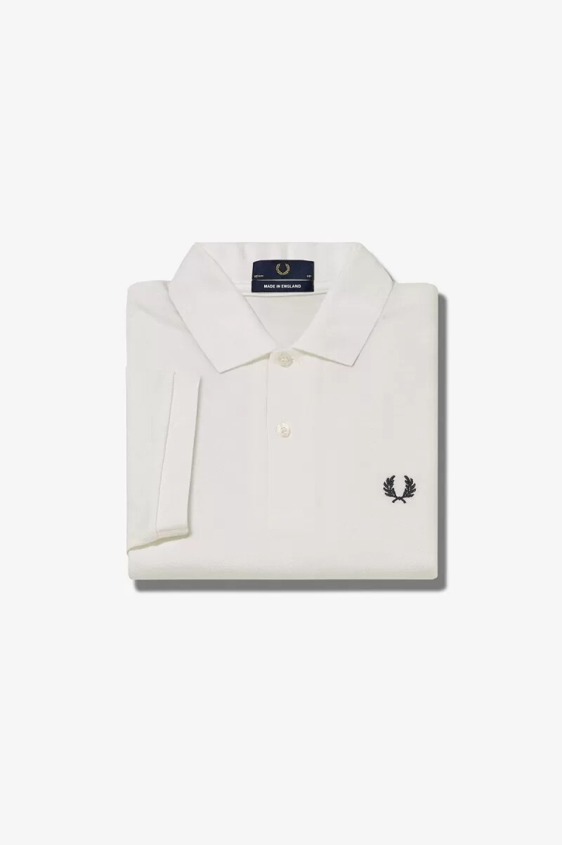 camisa fred perry m3 para hombre blanca y azul marino