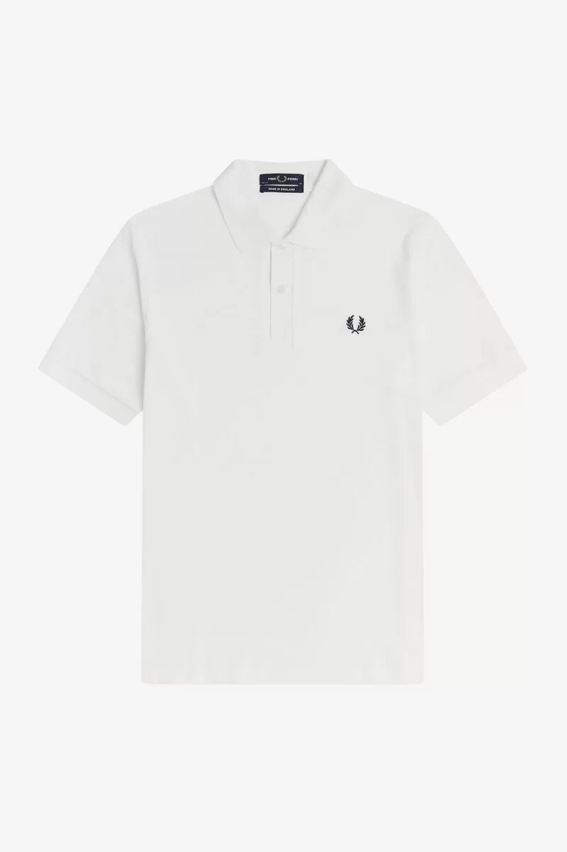 camisa fred perry m3 para hombre blanca y azul marino