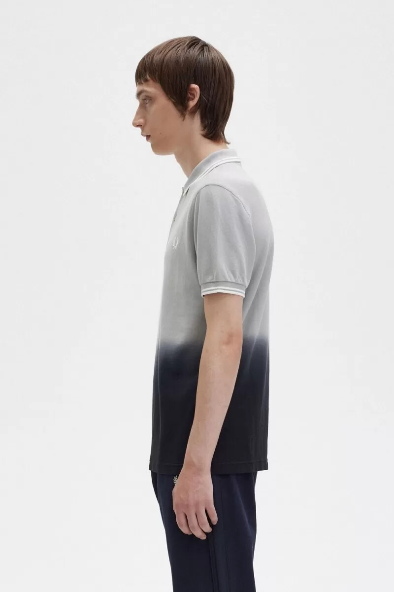 camisa fred perry ombre para hombre gris