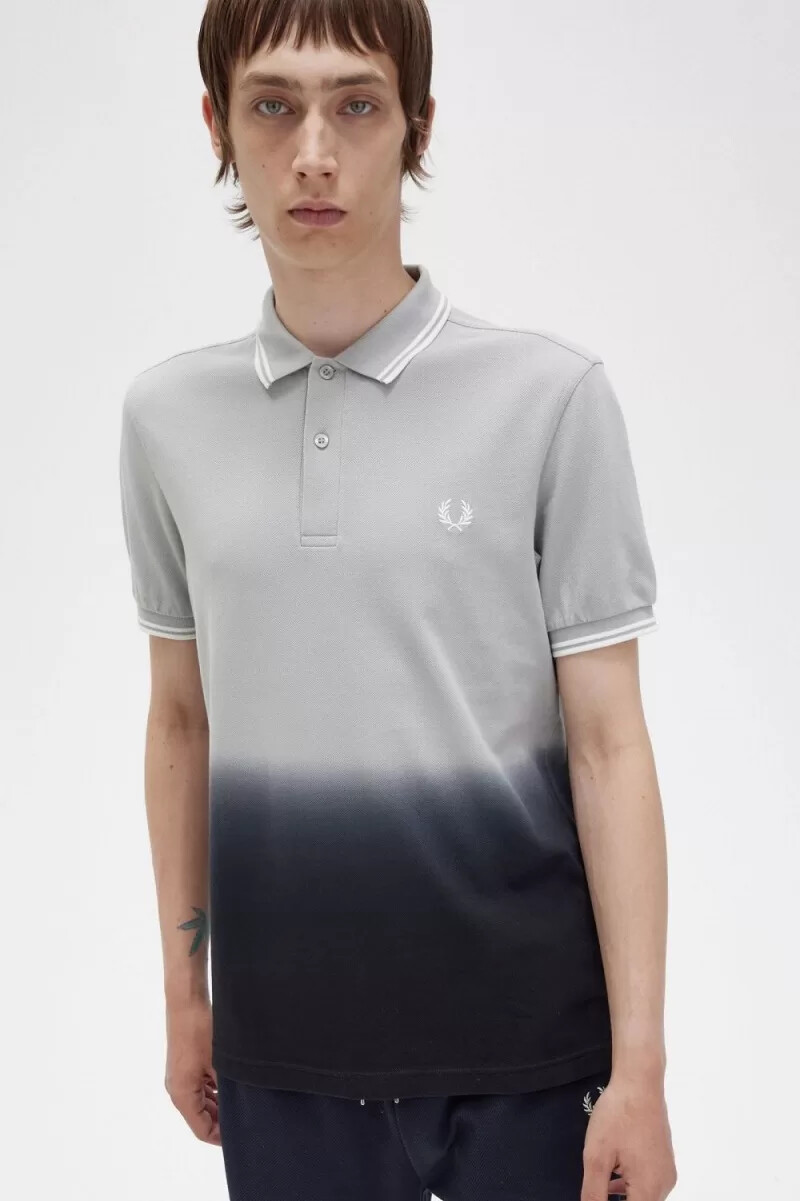 camisa fred perry ombre para hombre gris
