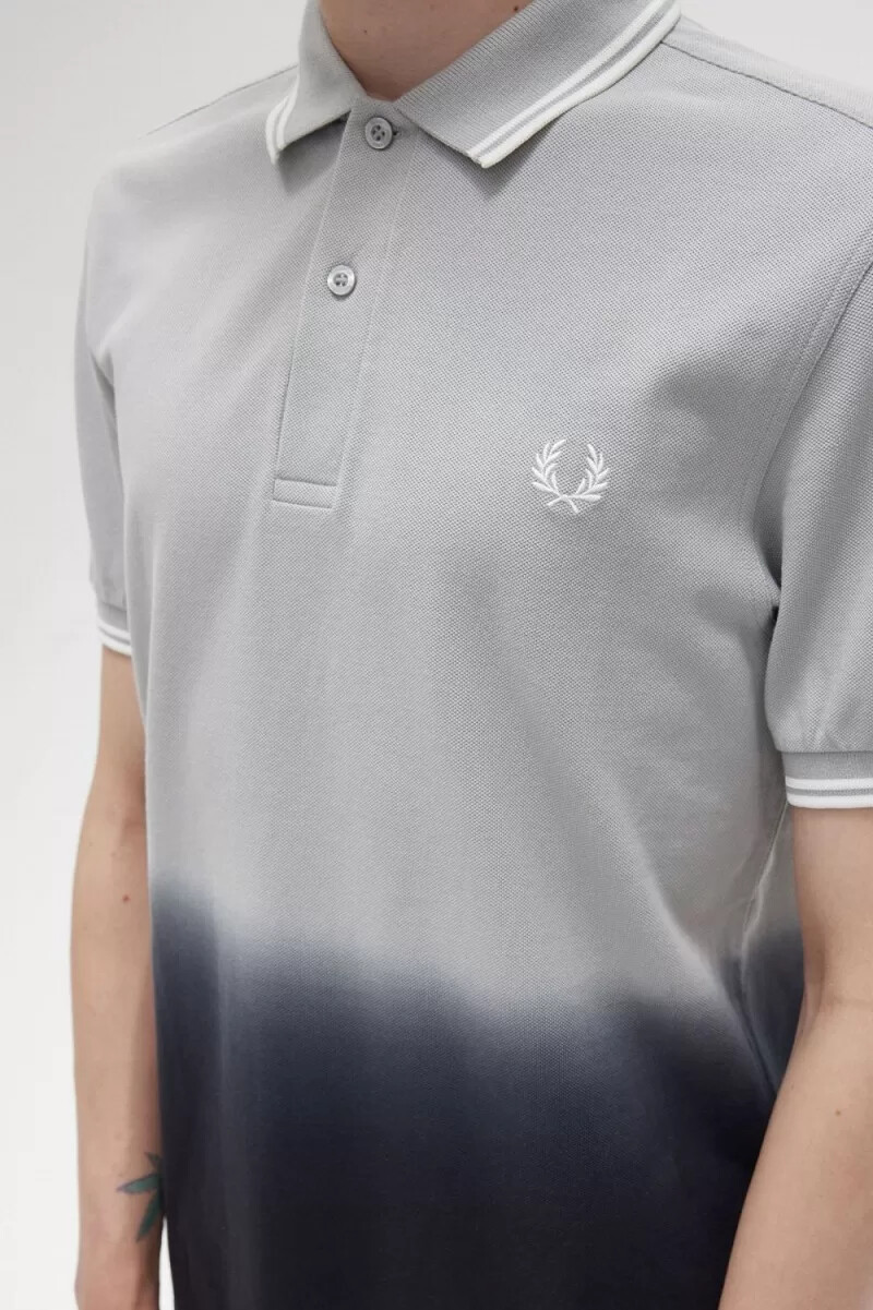 camisa fred perry ombre para hombre gris