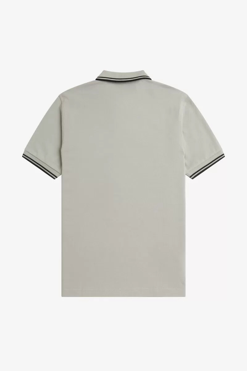 camisa fred perry m3600 para hombre gris y negra