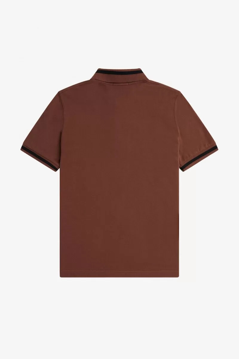 camisa fred perry m2 para hombre color marrón whisky y negro