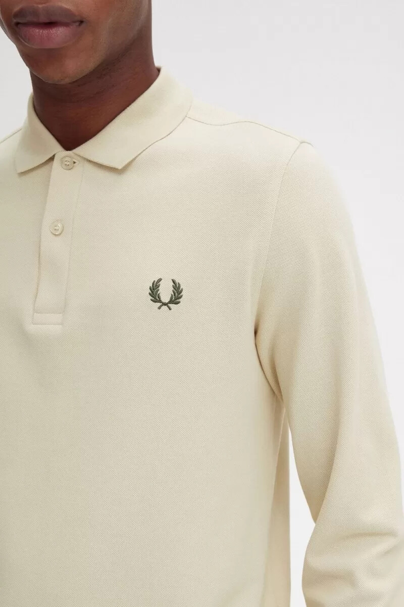 camisa fred perry m6006 para hombre color verde avena