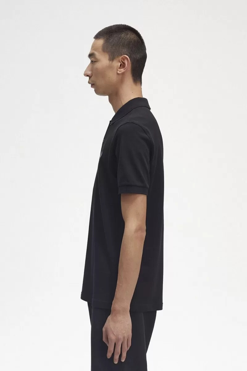 camisa fred perry m6000 para hombre color negro cromado