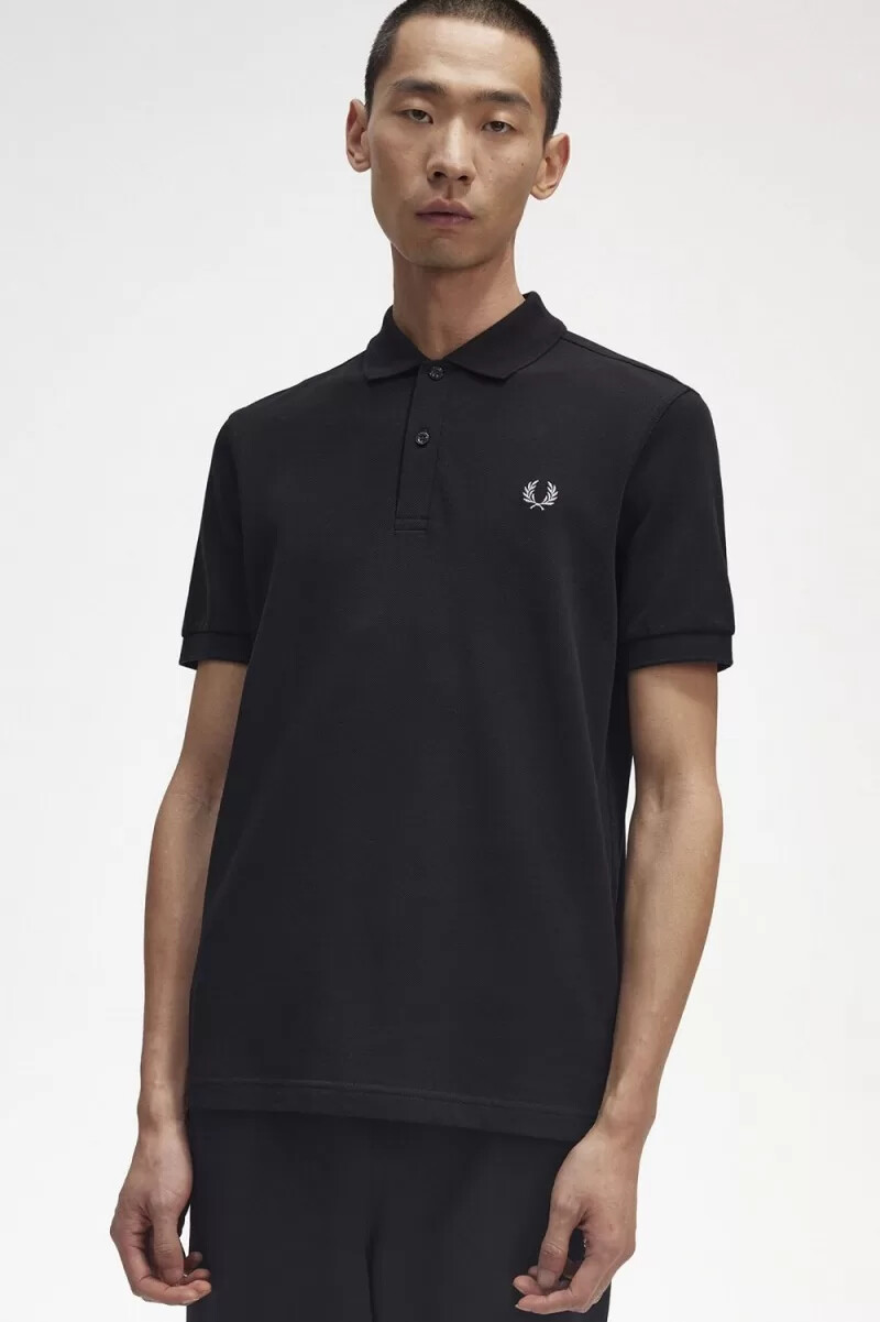 camisa fred perry m6000 para hombre color negro cromado