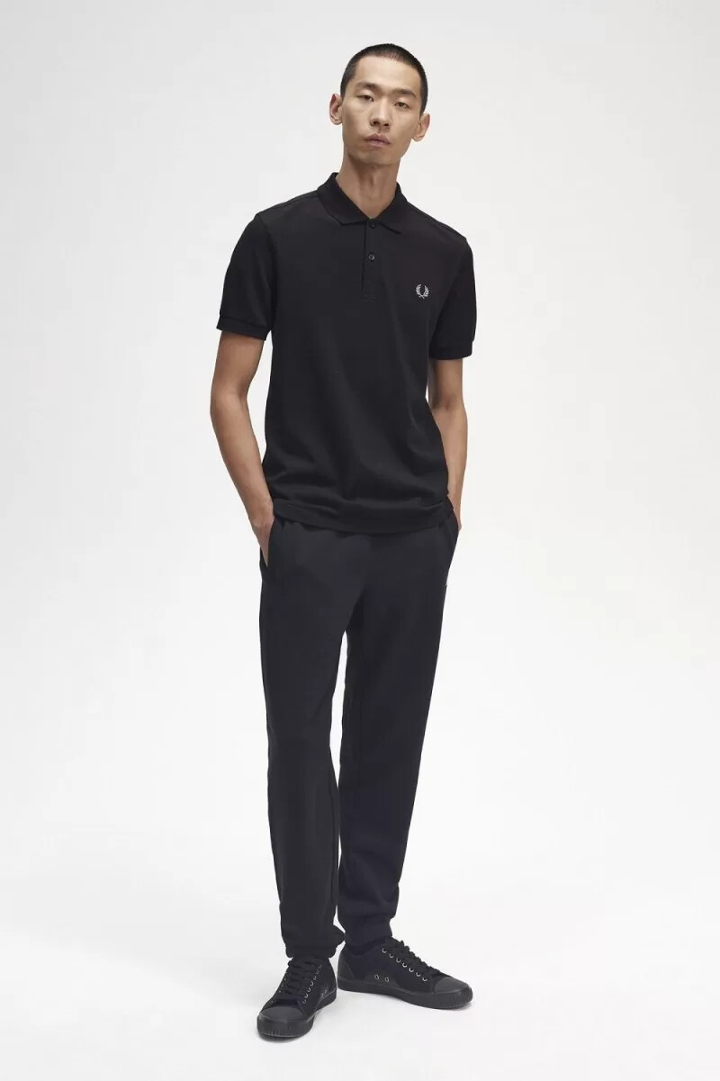 camisa fred perry m6000 para hombre color negro cromado