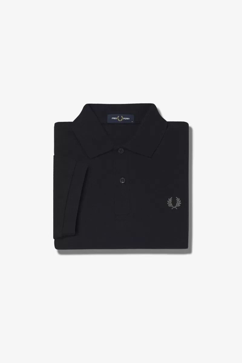 camisa fred perry m6000 para hombre color negro cromado