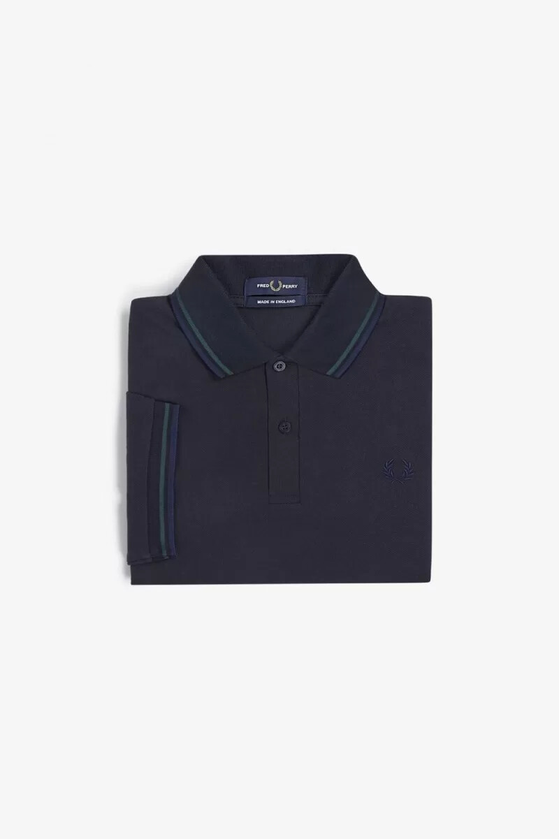 camisa fred perry m12 para hombre azul marino azul petróleo azul marino francés