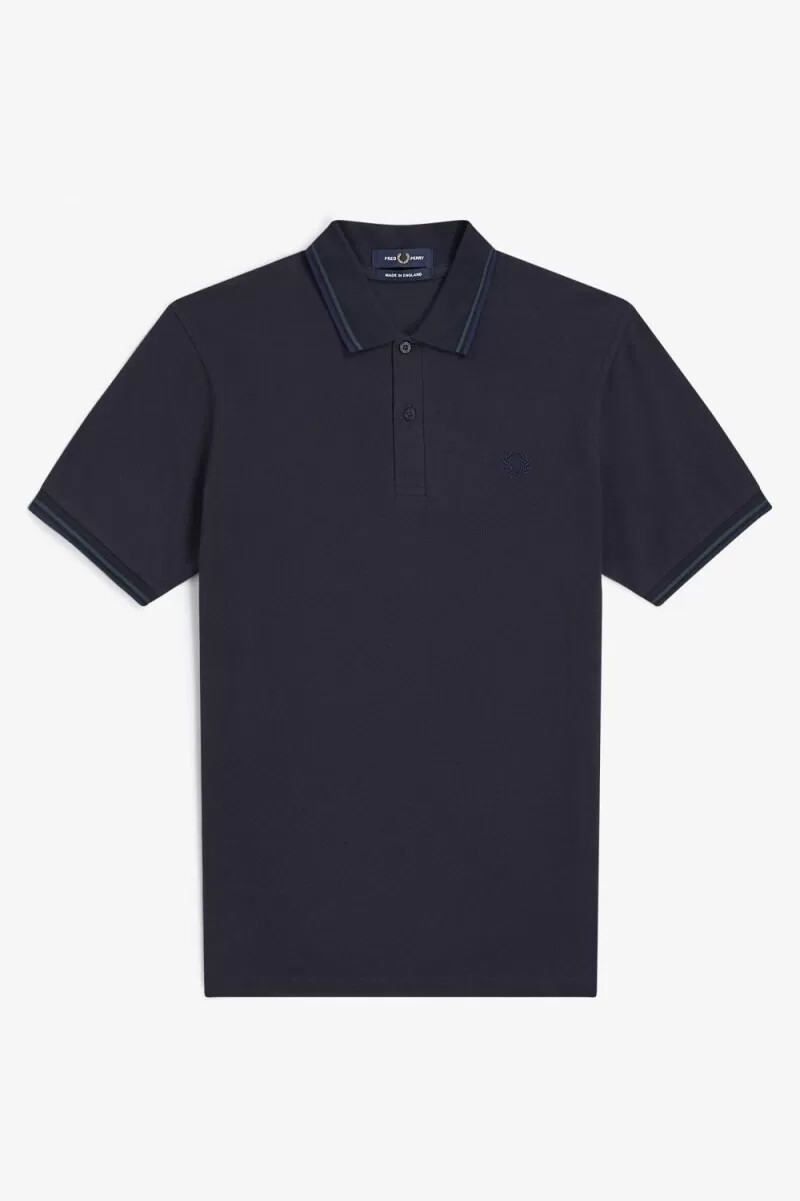 camisa fred perry m12 para hombre azul marino azul petróleo azul marino francés