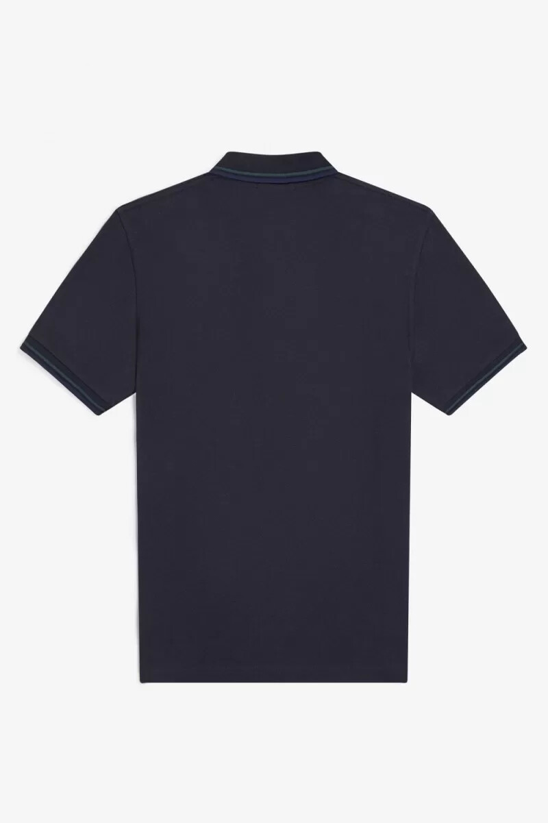 camisa fred perry m12 para hombre azul marino azul petróleo azul marino francés
