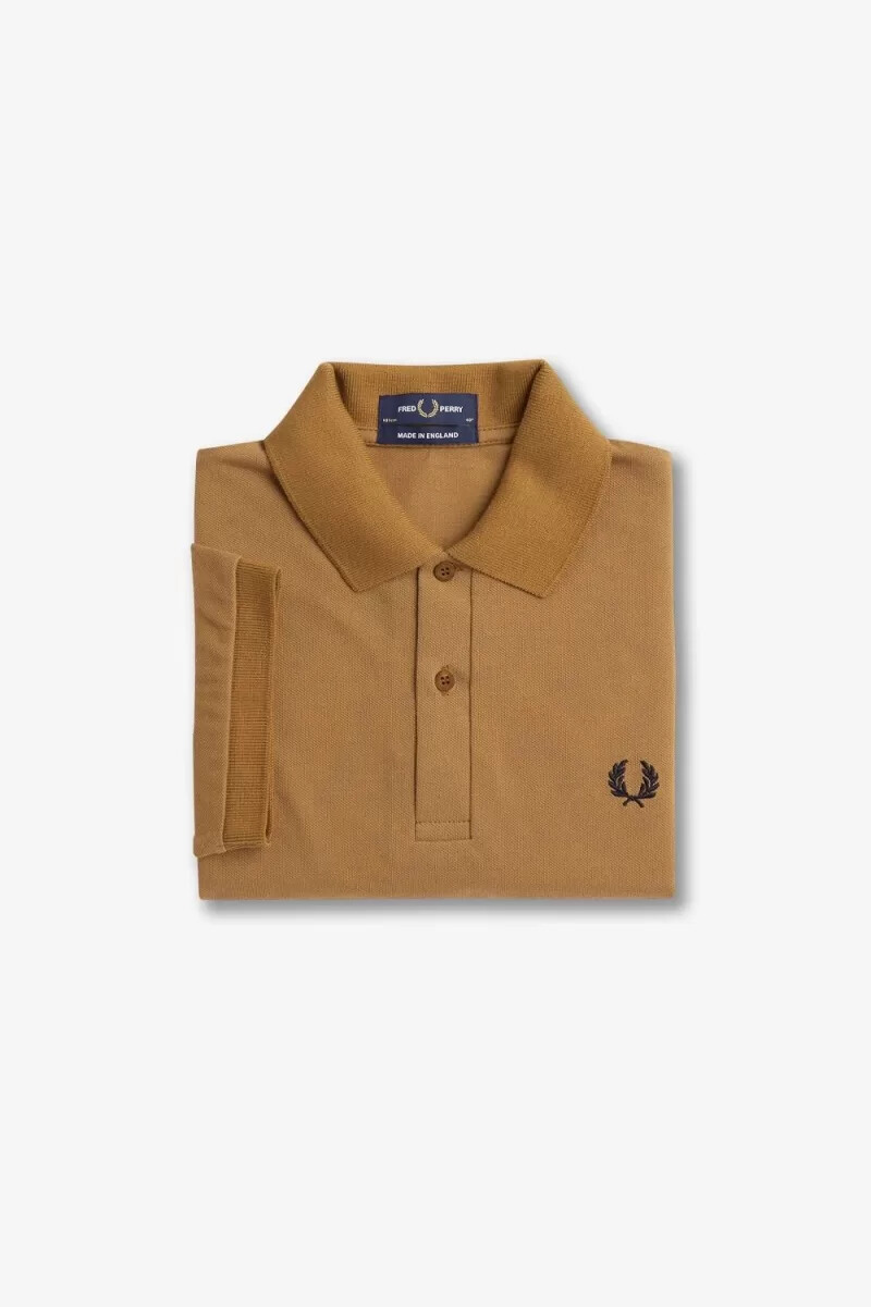 camisa fred perry m3 para hombre color café oscuro y azul marino