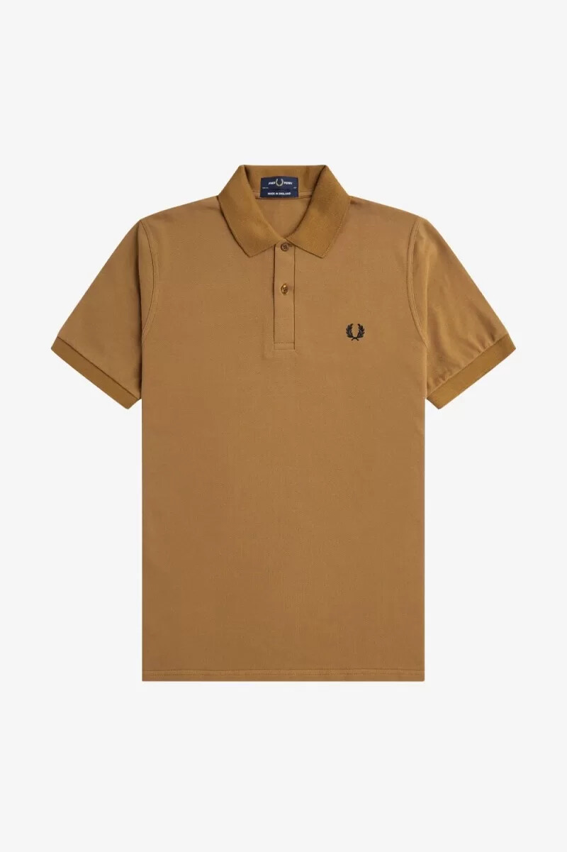 camisa fred perry m3 para hombre color café oscuro y azul marino