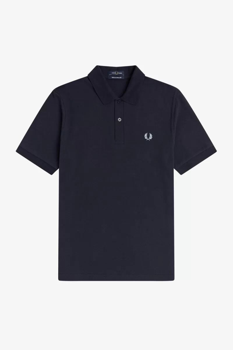 camisa fred perry m3 para hombre azul marino y aguamarina