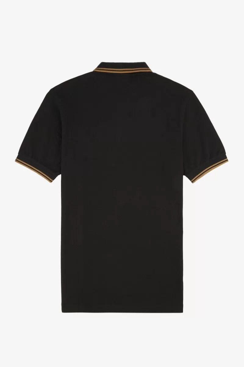 camisa fred perry m3600 para hombre color negro y marrón