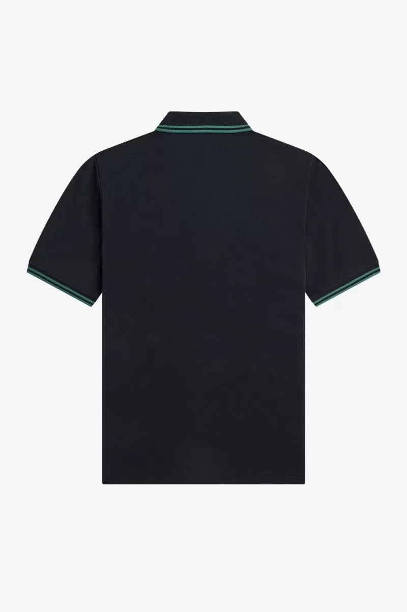 camisa fred perry g3600 para mujer color negro menta intenso.