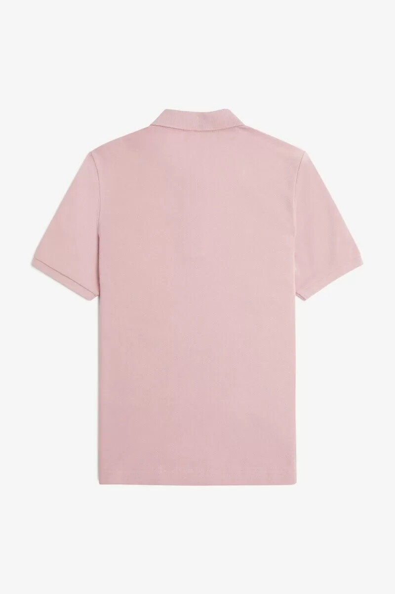 camisa fred perry g6000 para mujer color rosa empolvado y azul marino francés