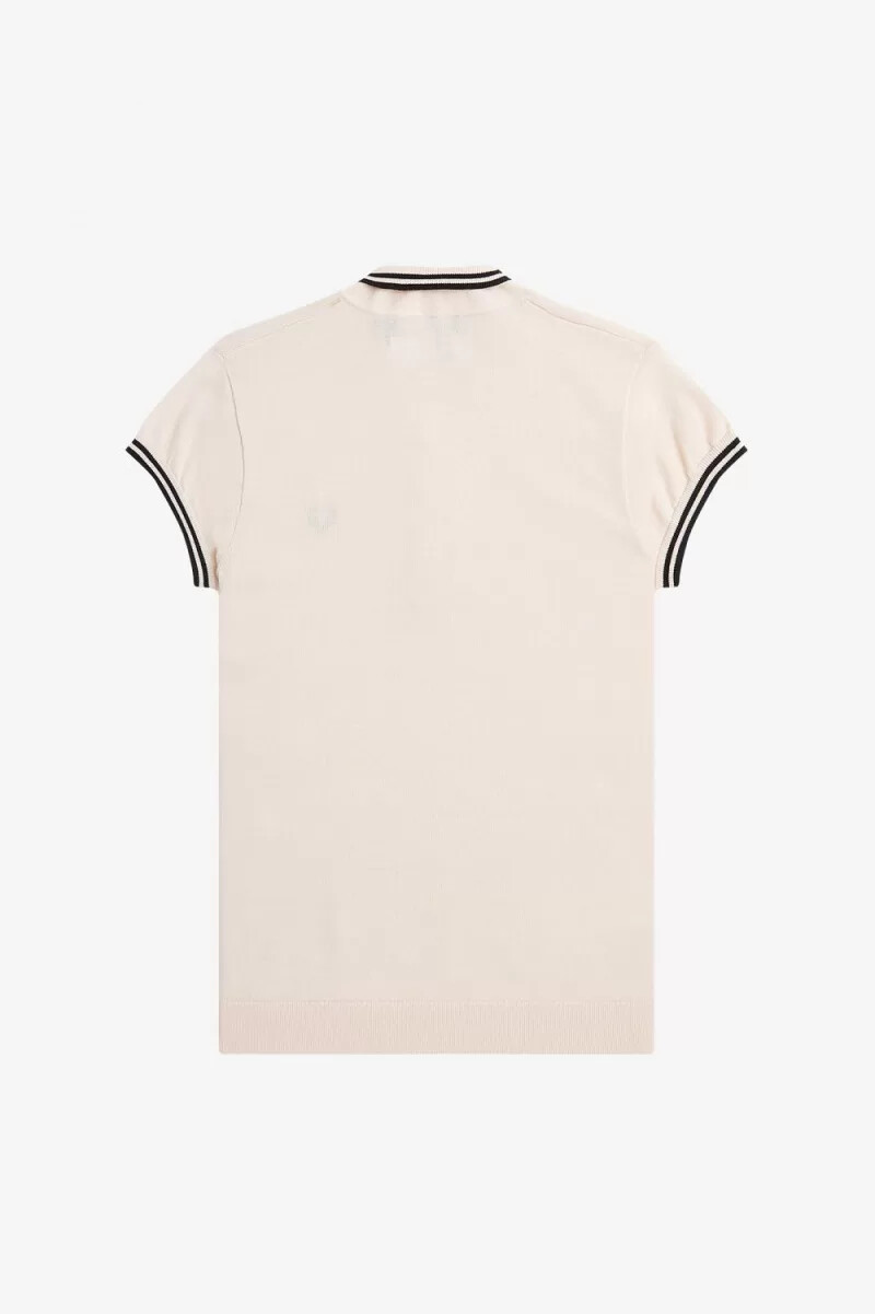 camisa de punto para mujer fred perry rosa lechoso