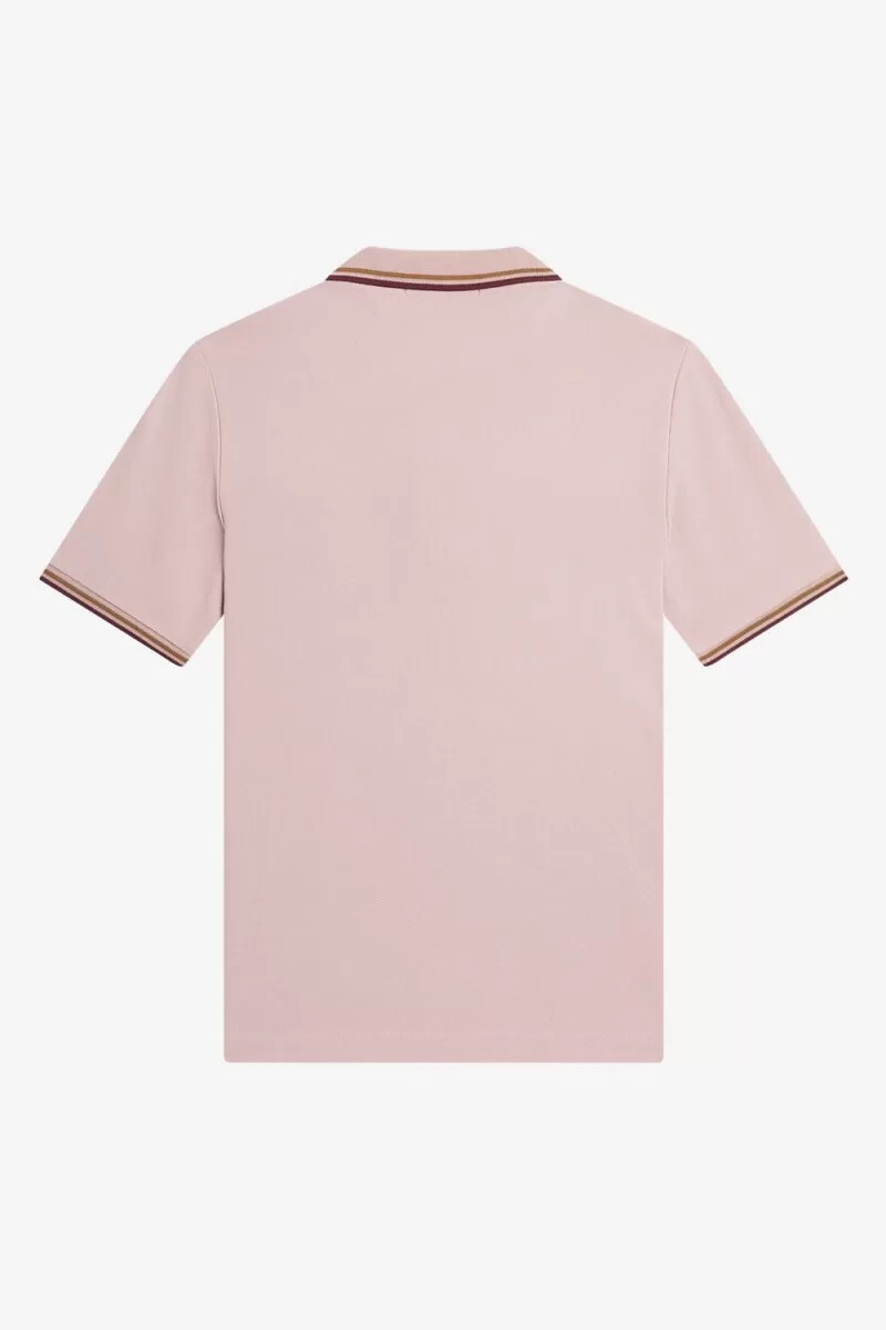 camisa fred perry g3600 para mujer color rosa polvoriento rosa marrón rojo vino