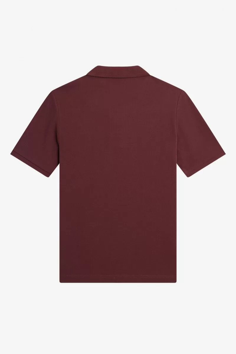 camisa fred perry g6000 para mujer color rosa polvoriento color sangre de buey