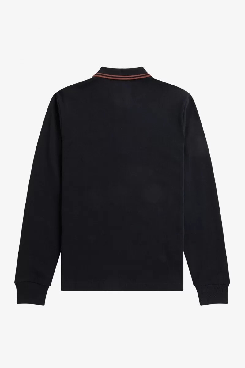 camisa fred perry g3636 para mujer color negro y marrón whisky
