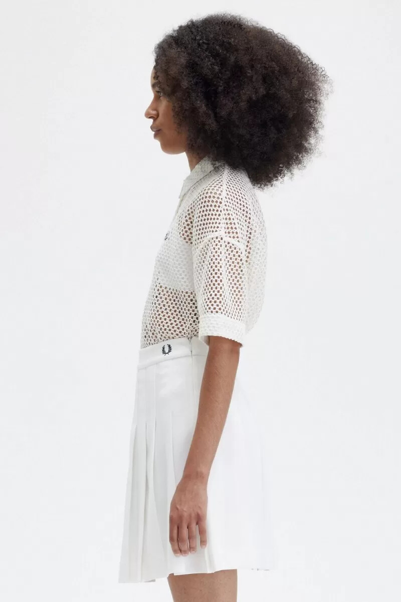 camisa de punto abierto fred perry para mujer blancanieves