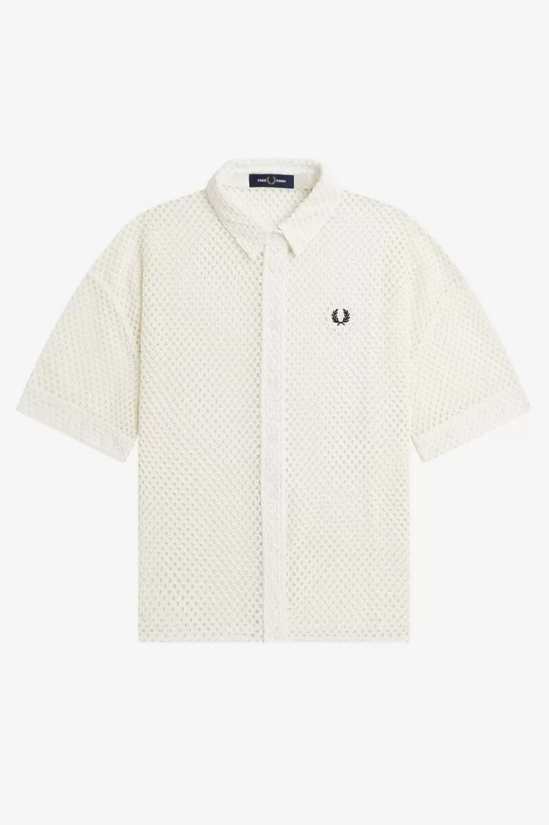 camisa de punto abierto fred perry para mujer blancanieves